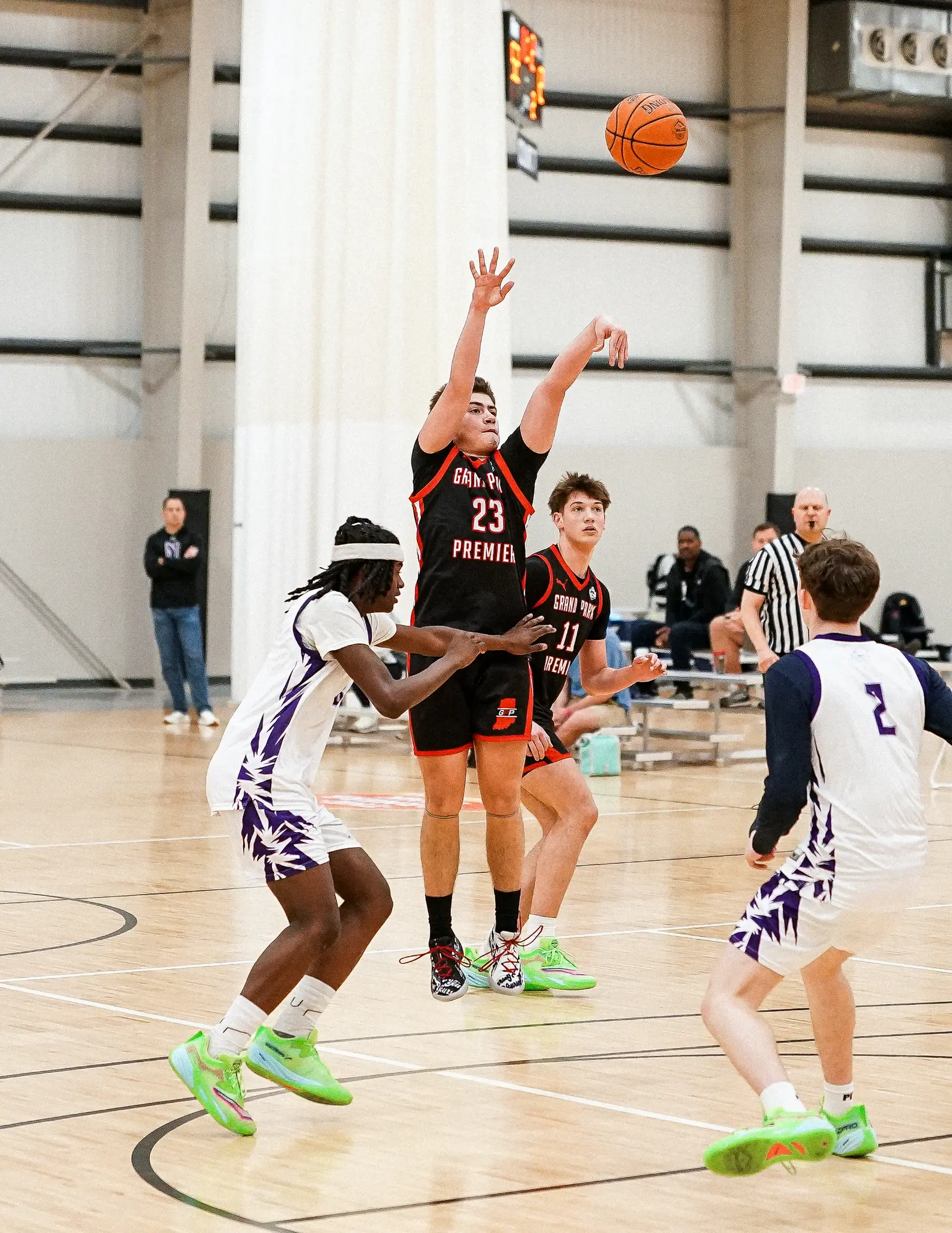 Carlos Lopez follow-through on a pull-up jumper